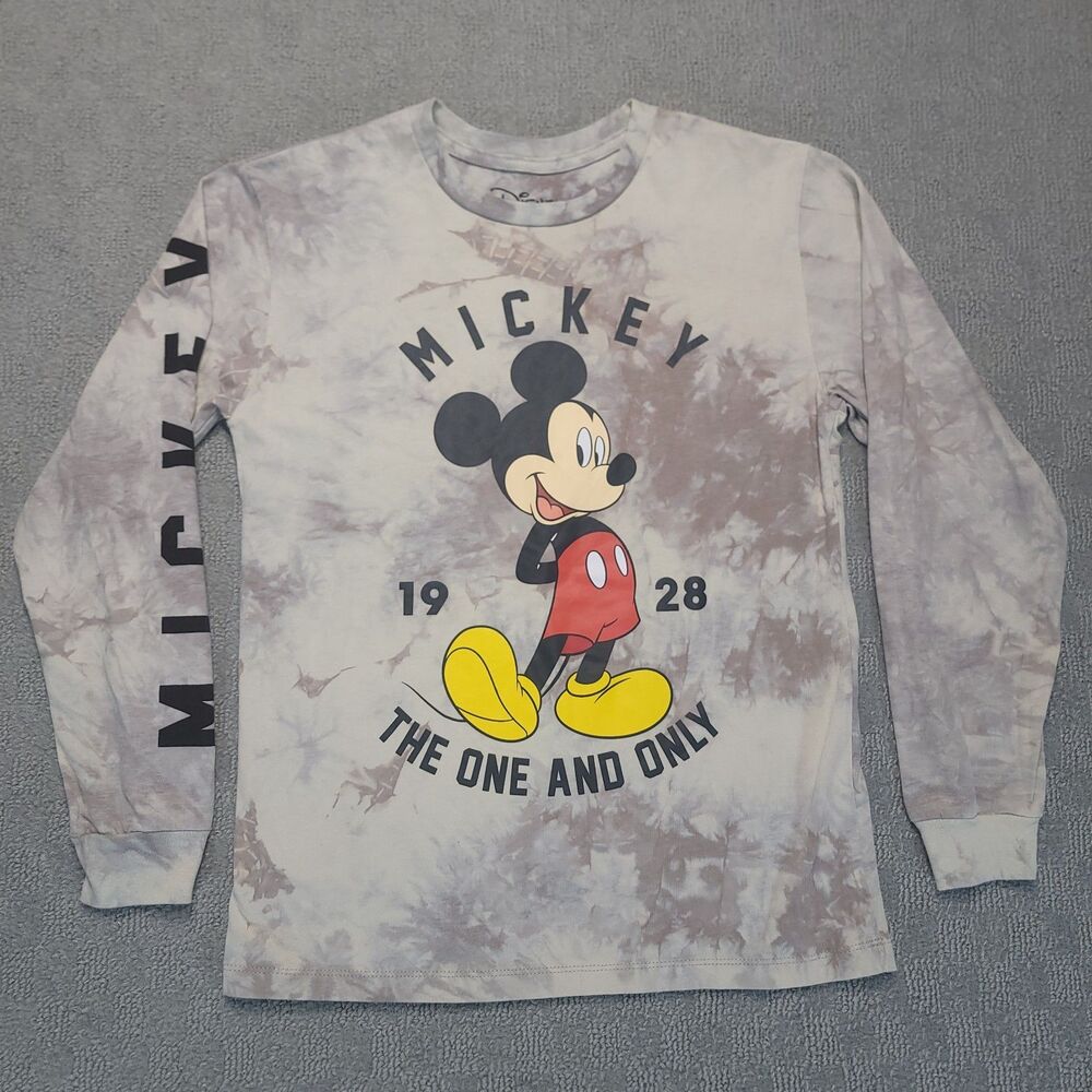 Disney Mickey Mouse Long Sleeve Shirt Womens M "The One and Only 1928" Tie-Dye - Picture 3 of 10